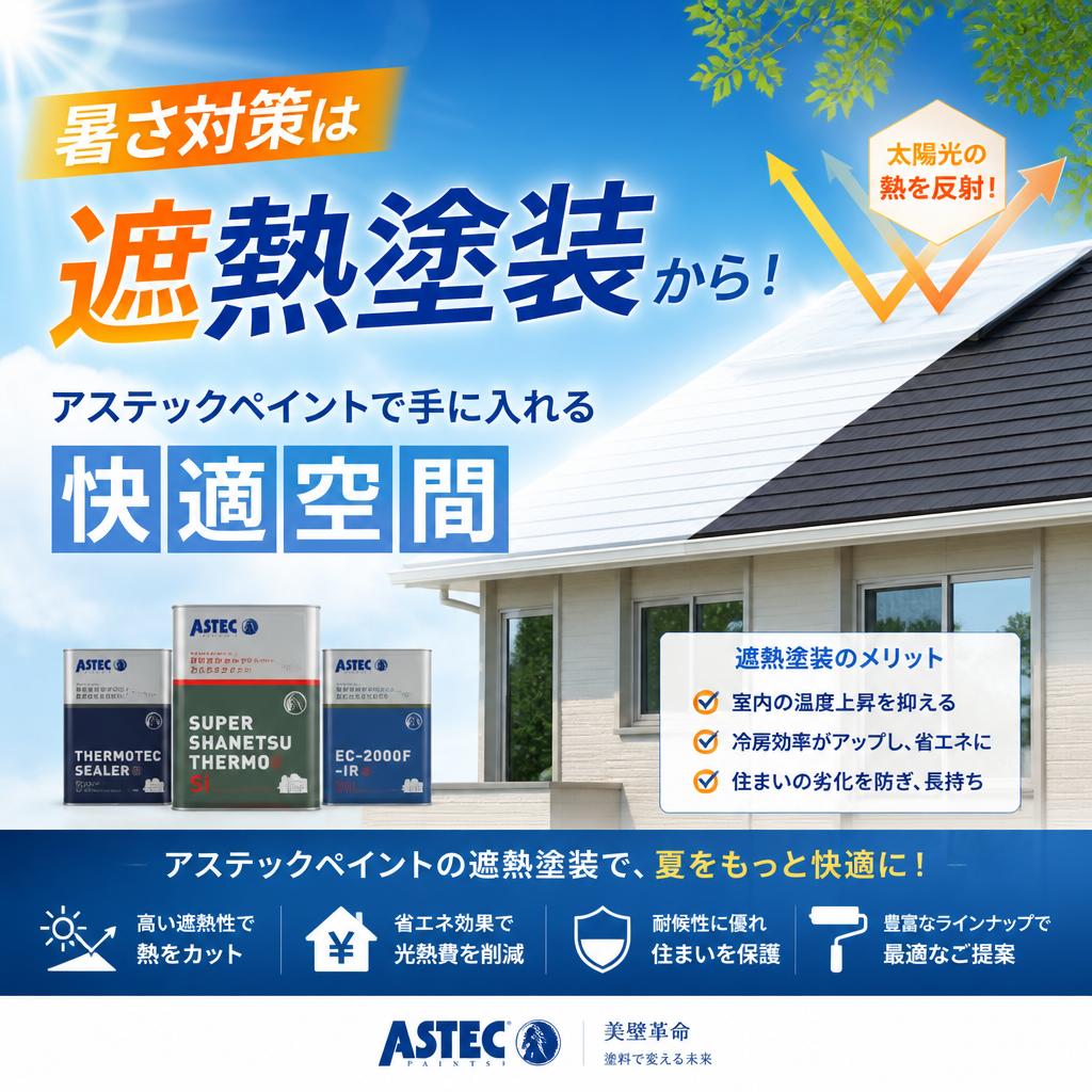 暑さ対策は遮熱塗装から！アステックペイントで手に入れる快適空間