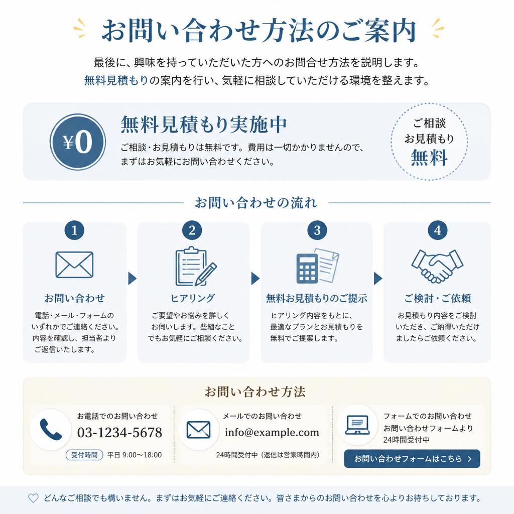 お問合せ・無料見積もり