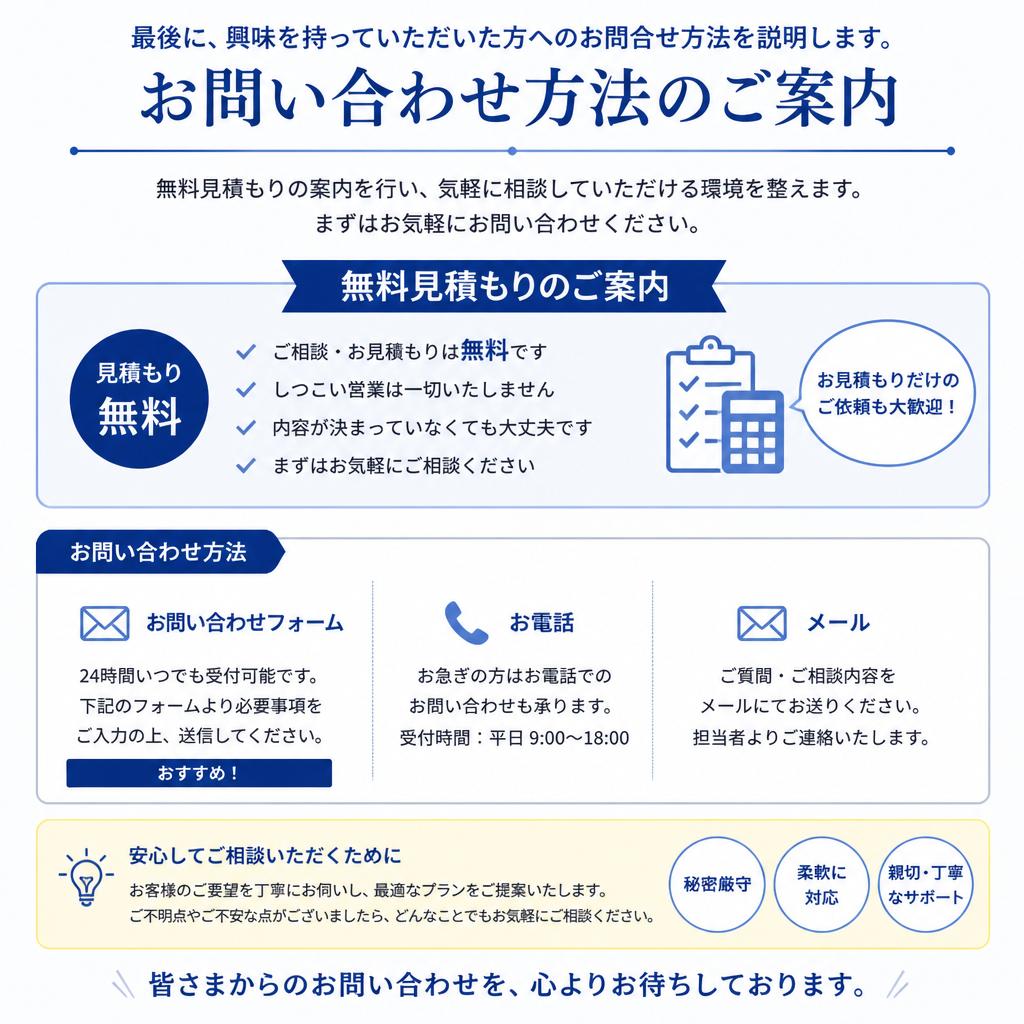 お問合せ・無料見積もり
