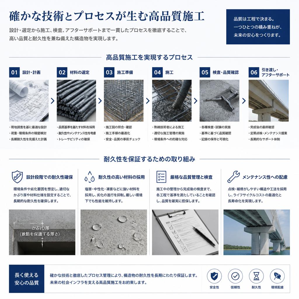 耐久性を実現する施工技術