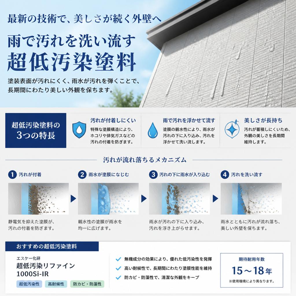 汚れにくい塗装とは？