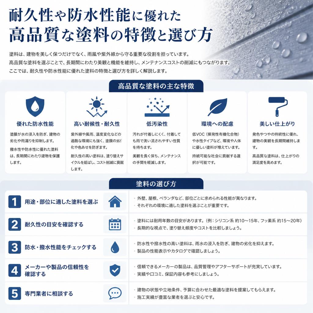 2. 高品質な塗料がもたらす効果