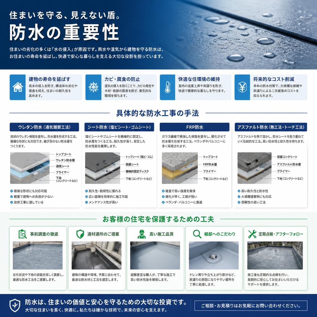 5. 防水工事で大切なこと
