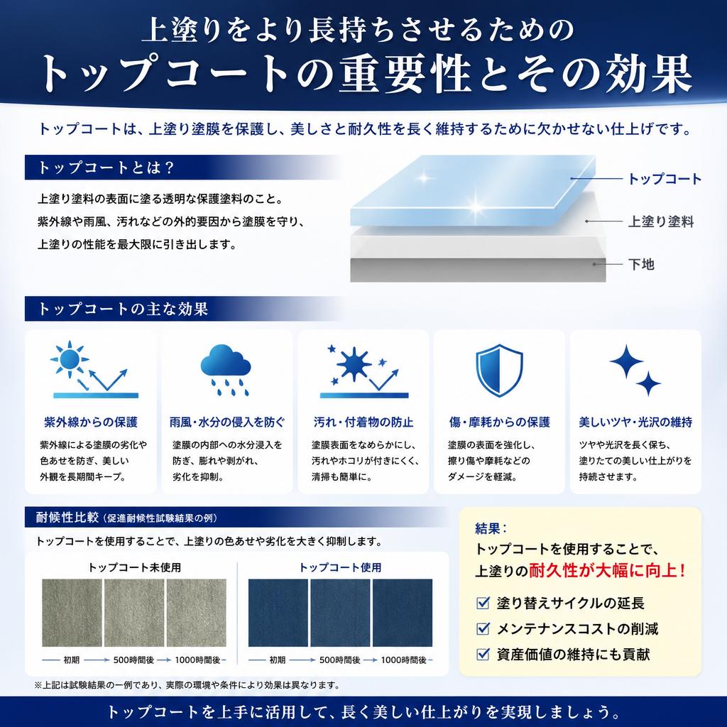 4. 上塗りの保護と美観の維持