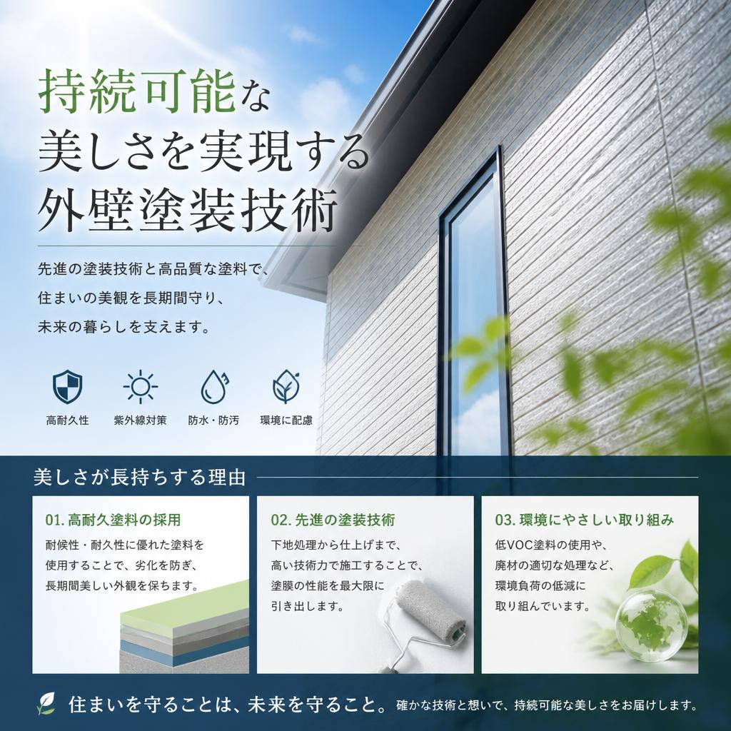持続可能な美しさを実現する外壁塗装技術