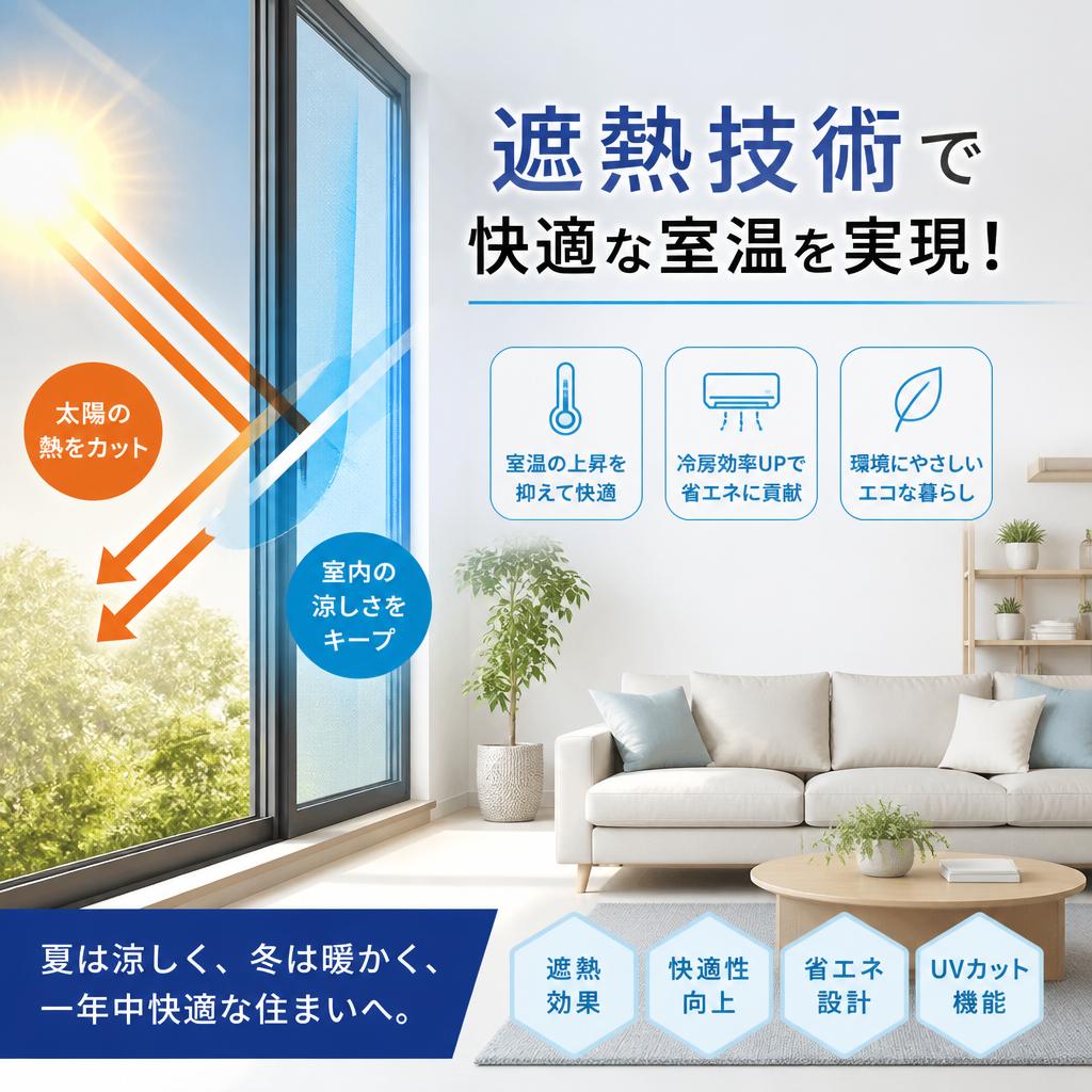 遮熱技術で快適な室温を実現！