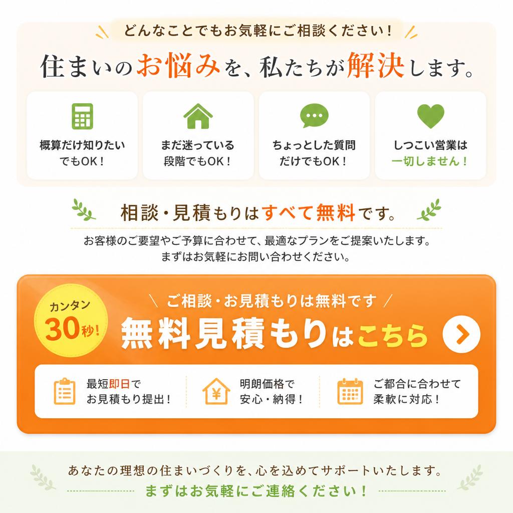 7. お問い合わせ・無料見積もり受付中！