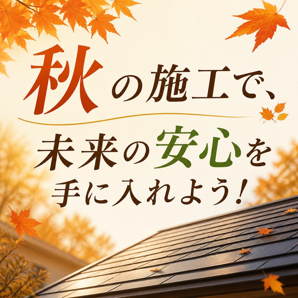 秋の施工で、未来の安心を手に入れよう！