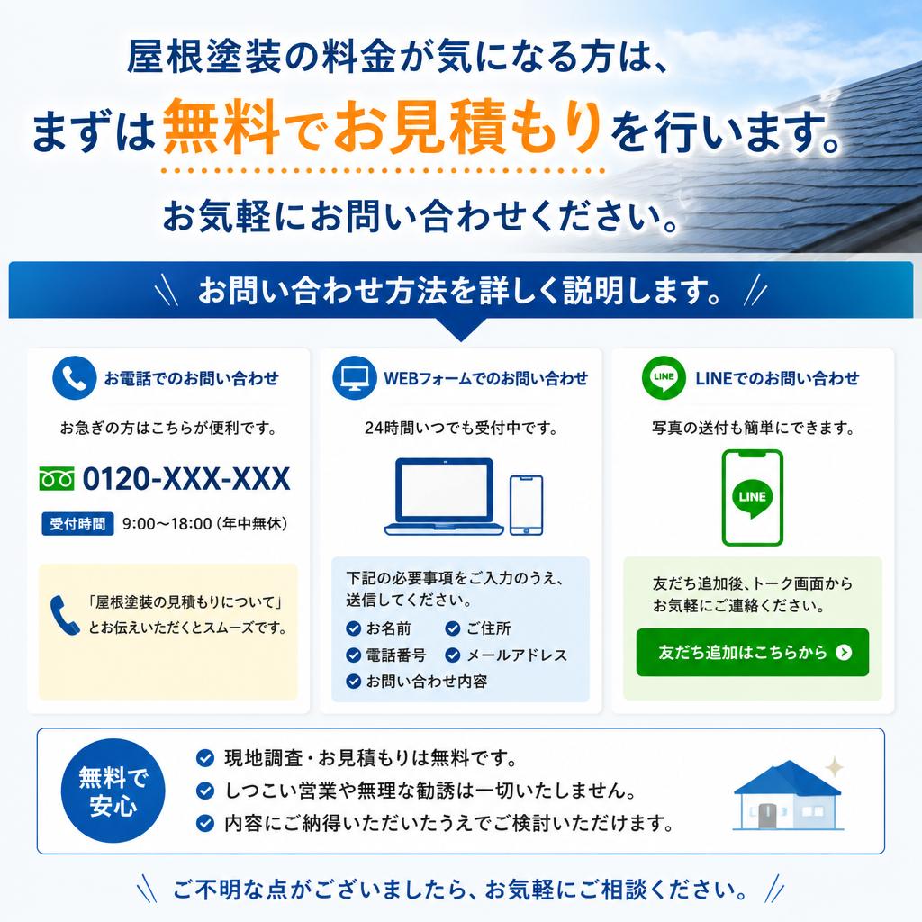 7. まずは無料見積もりを！