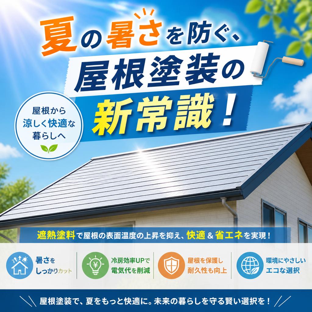 夏の暑さを防ぐ、屋根塗装の新常識！