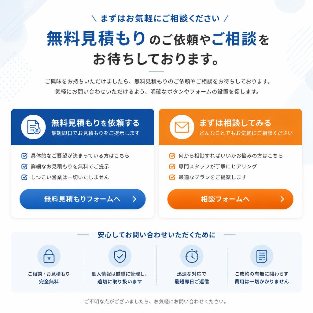 今すぐお問い合わせを！