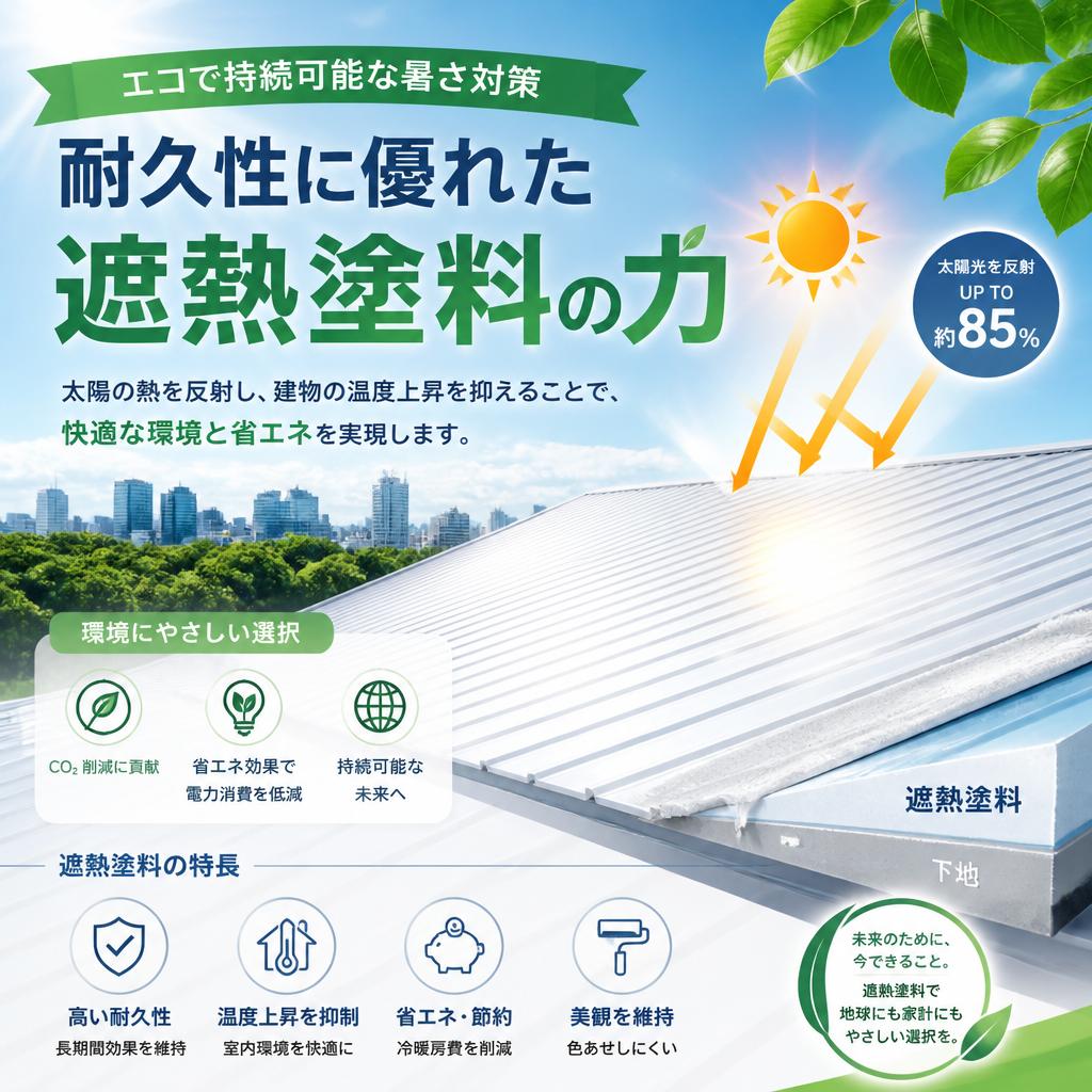 エコで持続可能な暑さ対策、耐久性に優れた遮熱塗料の力