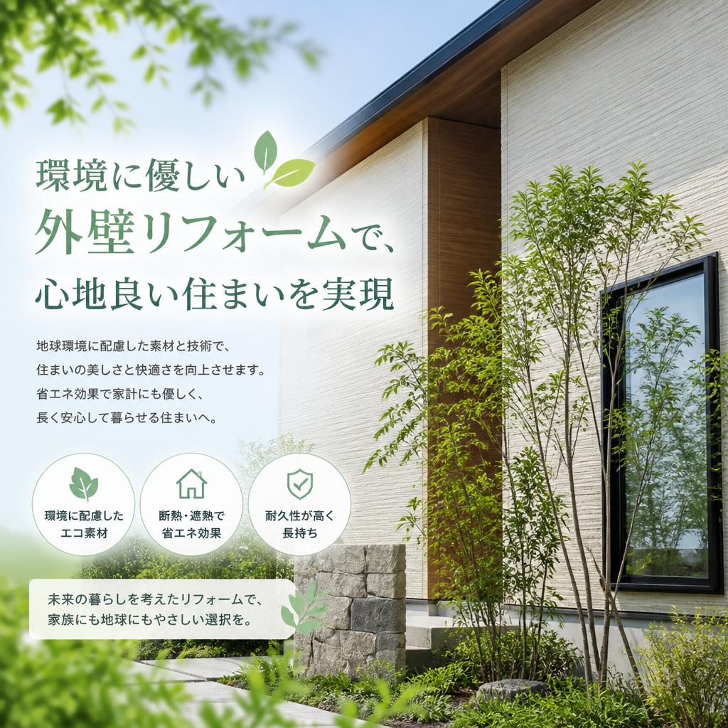 環境に優しい外壁リフォームで、心地良い住まいを実現