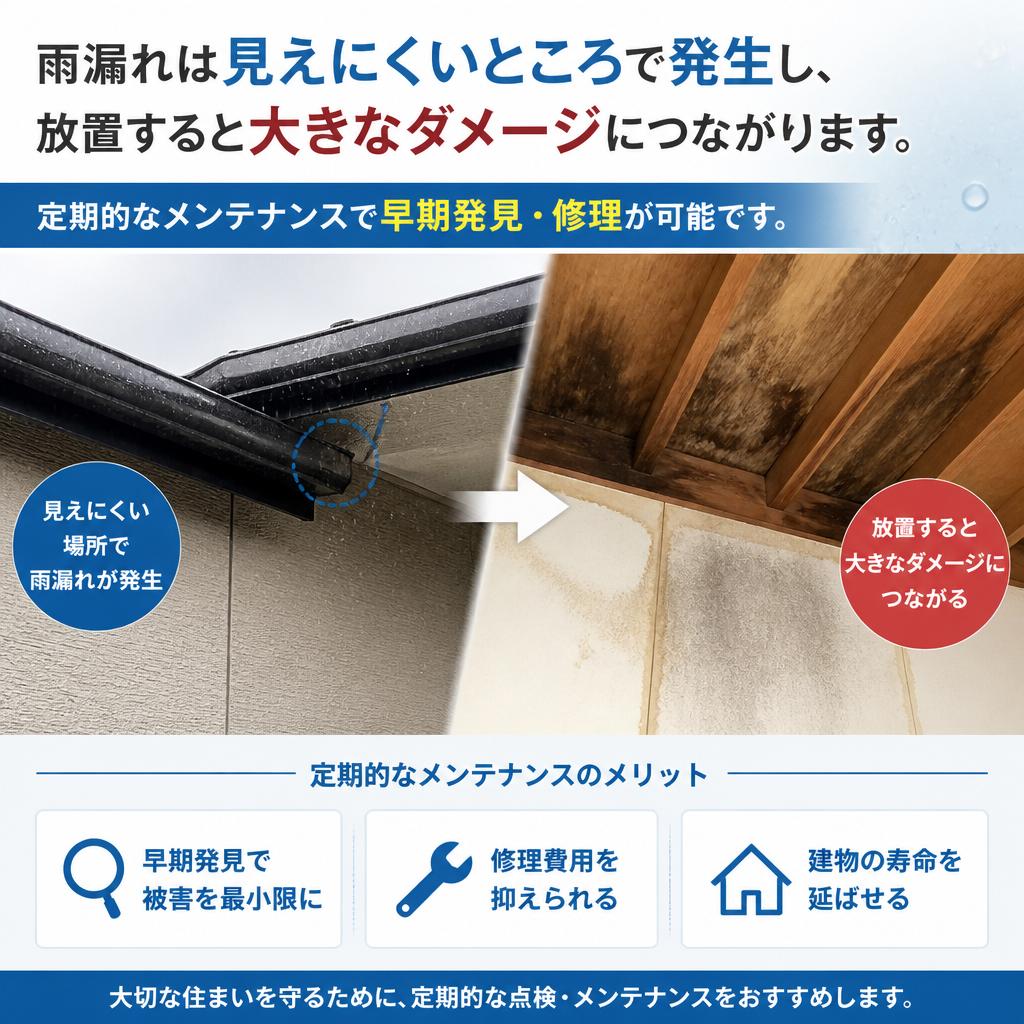 雨漏れ修理の必要性