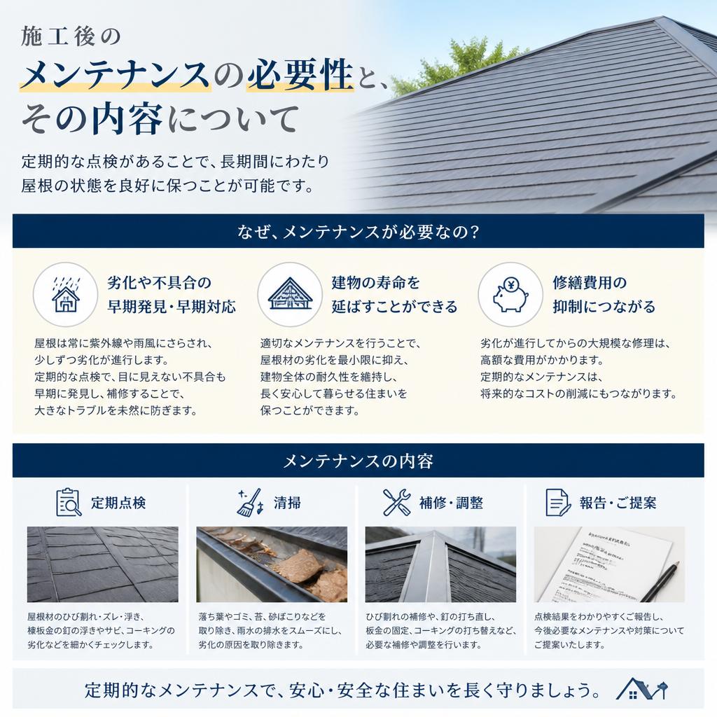 アフターメンテナンスの重要性