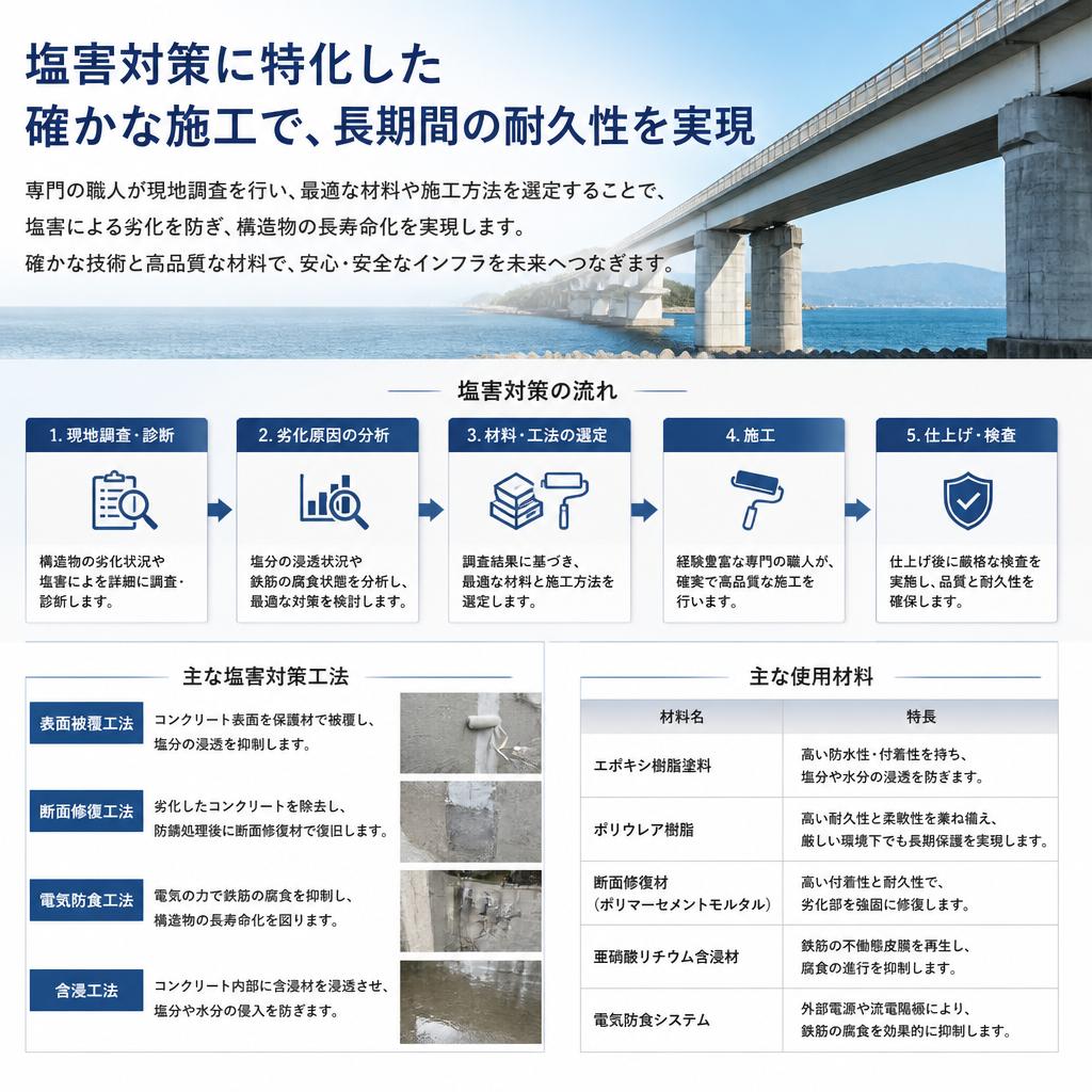 当社の塩害対策施工法