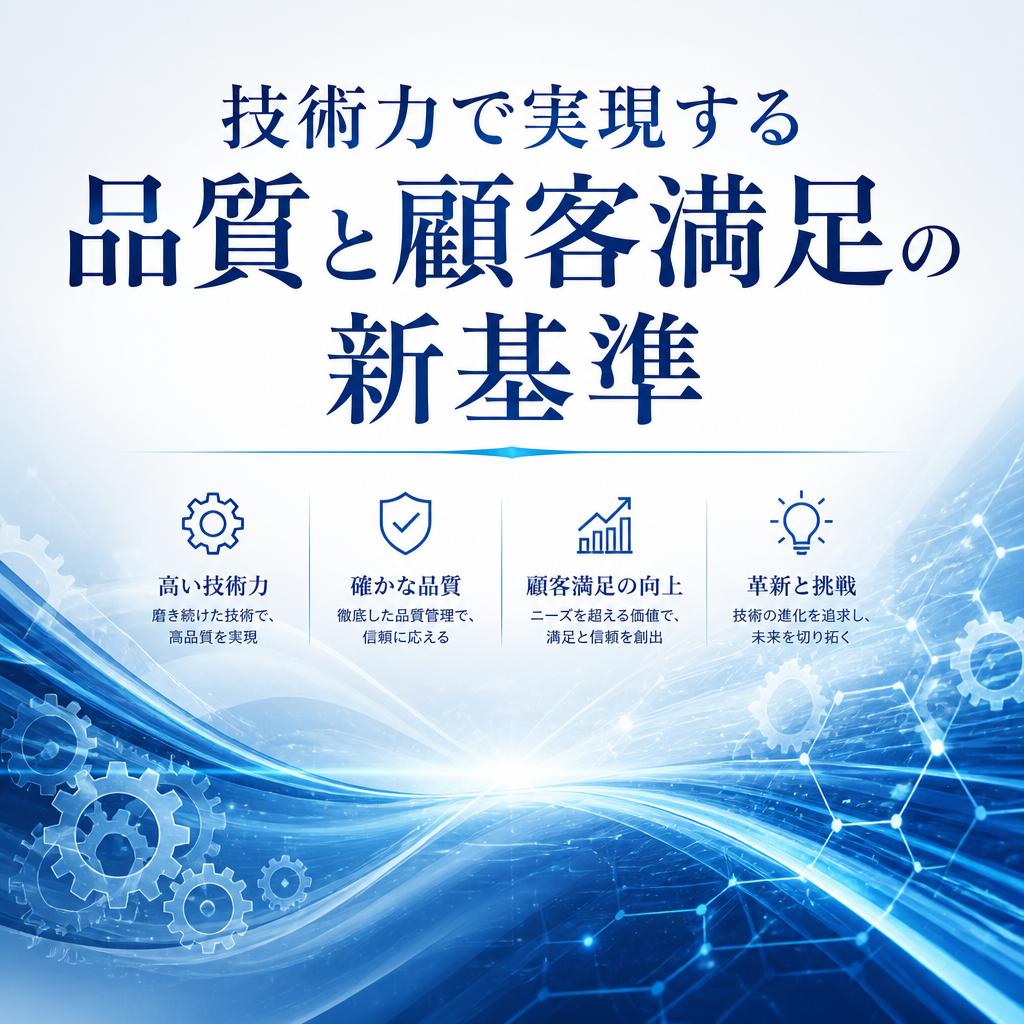 技術力で実現する品質と顧客満足の新基準
