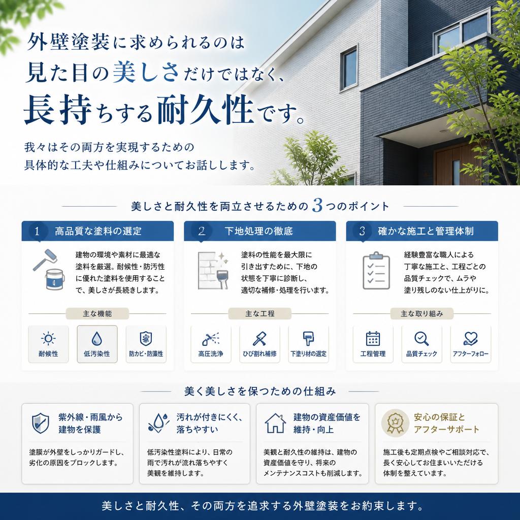 美観と耐久性の両立
