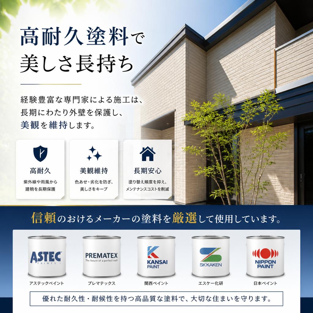 専門技術と高耐久塗料