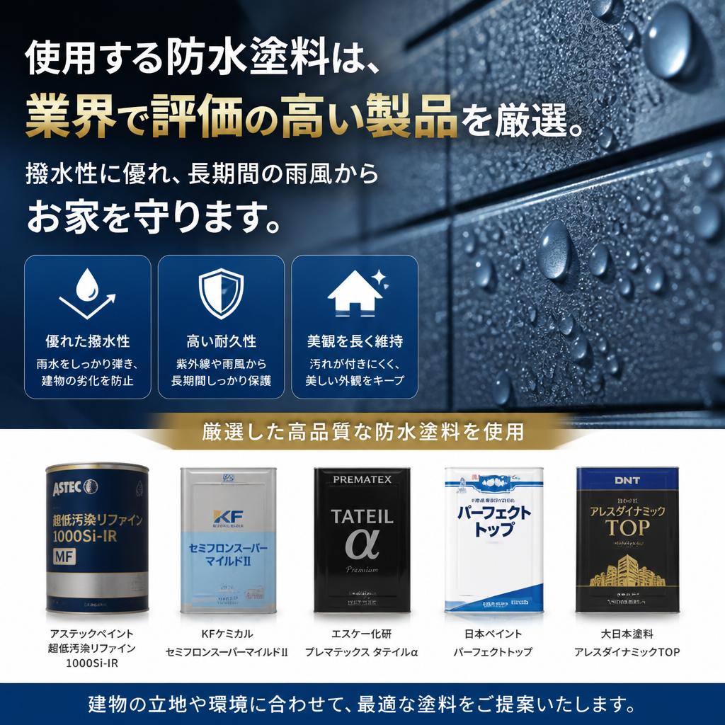 2. 高耐水性の防水塗料