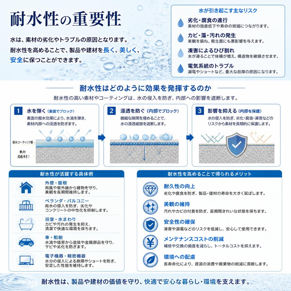 4. 耐水性の徹底的な説明