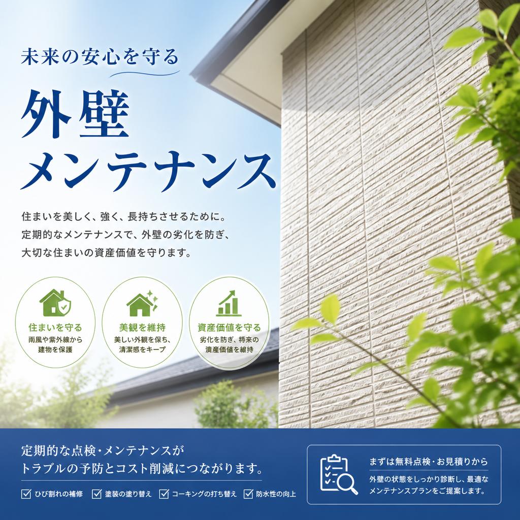 未来の安心を守る外壁メンテナンス
