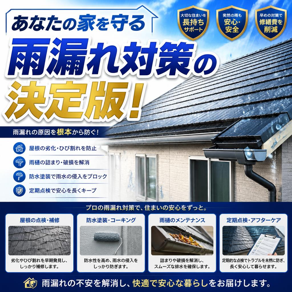 あなたの家を守る雨漏れ対策の決定版！