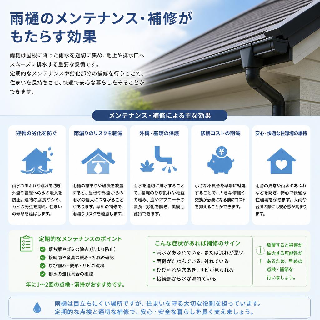雨樋の補修とその役割