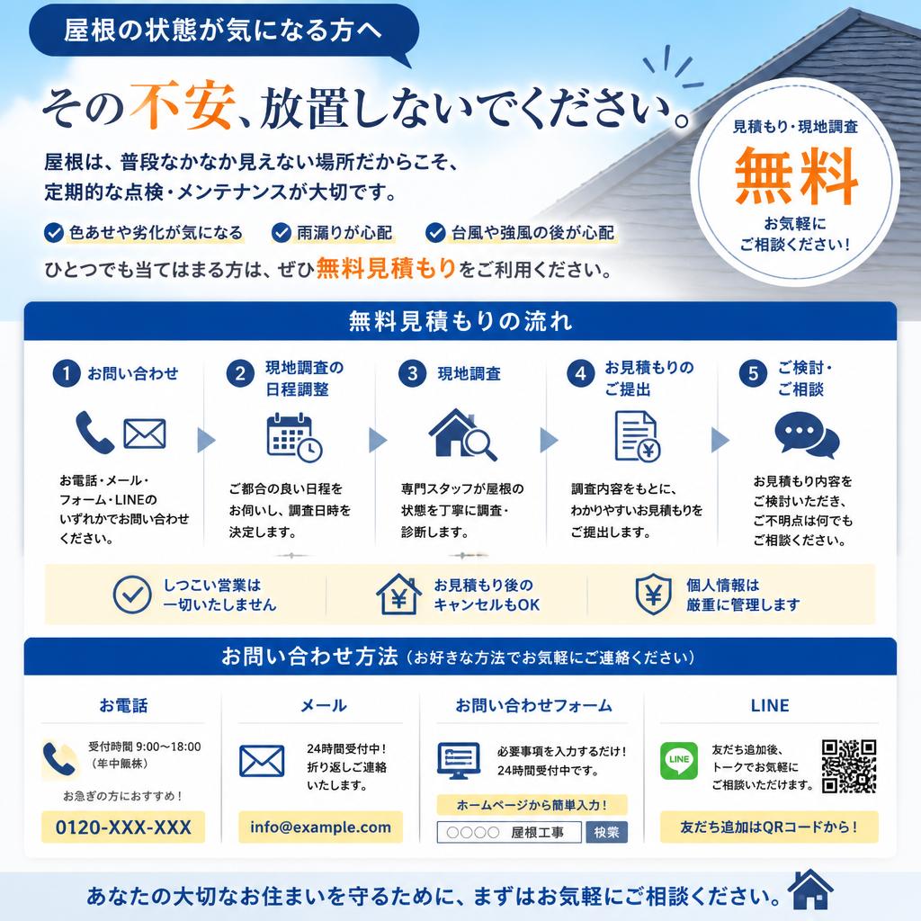 無料相談・お見積もりはこちらから！