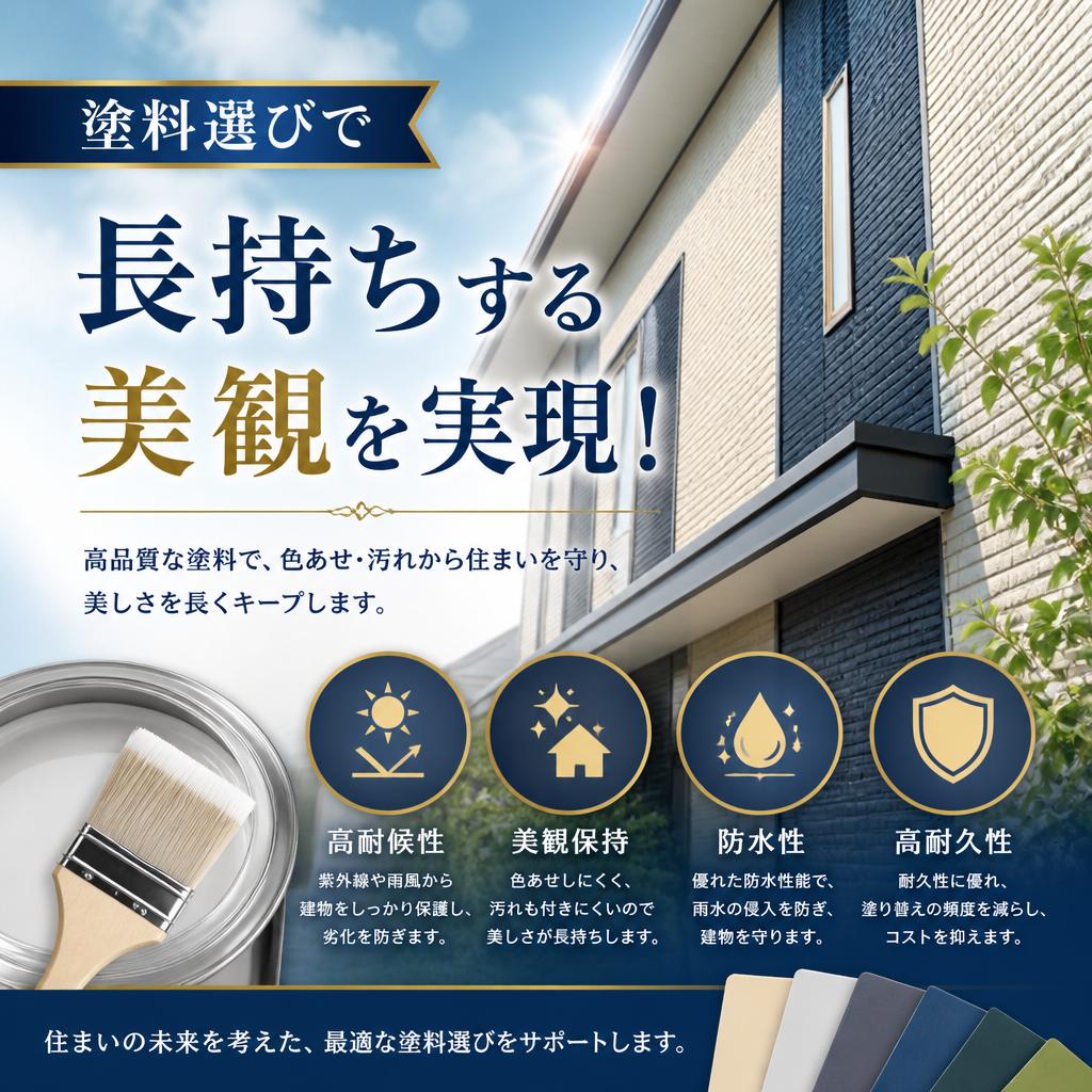 塗料選びで長持ちする美観を実現！