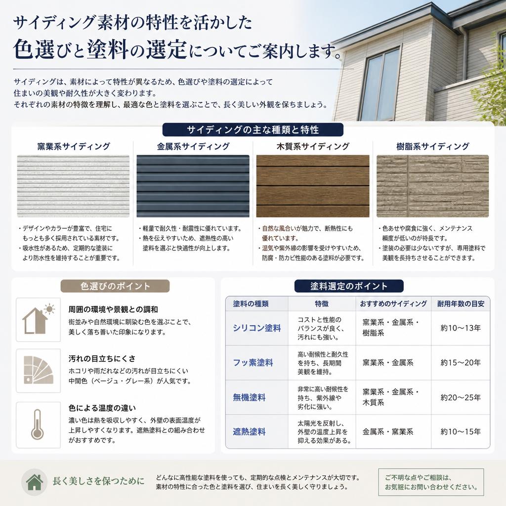 サイディングと塗料の相性