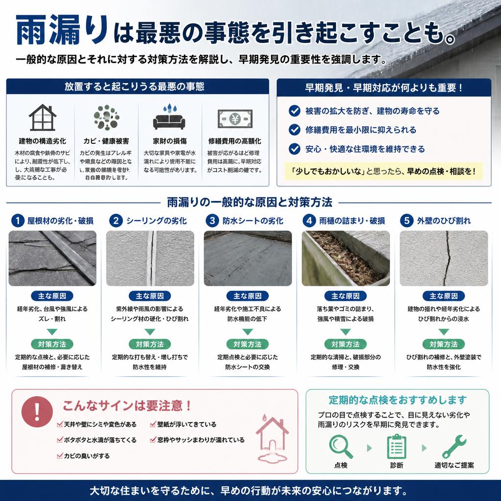 雨漏りの原因を知ろう
