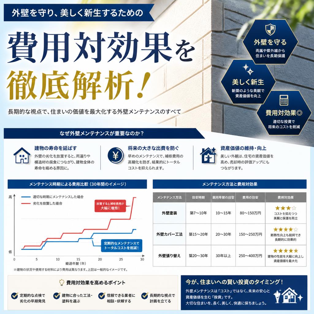 外壁を守り、美しく新生するための費用対効果を徹底解析！