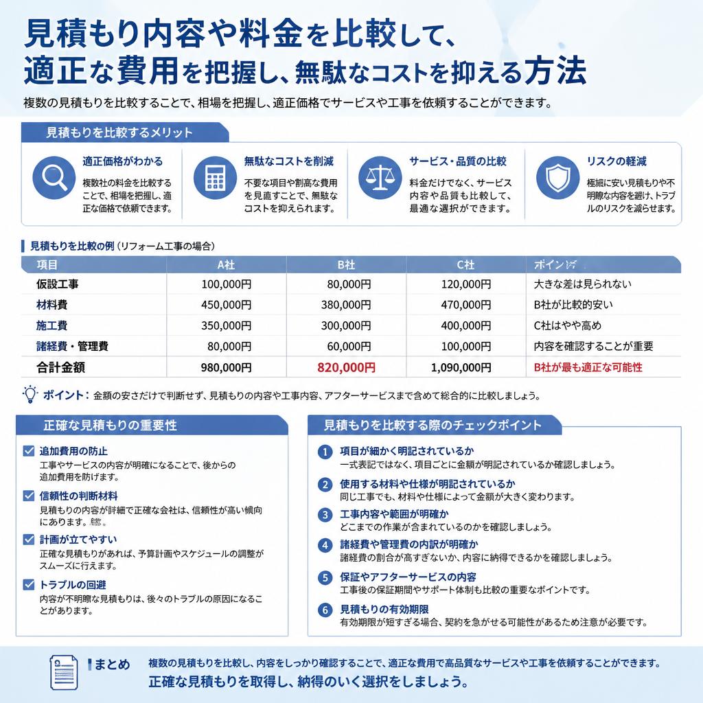 2. 見積もり比較で料金を賢く管理
