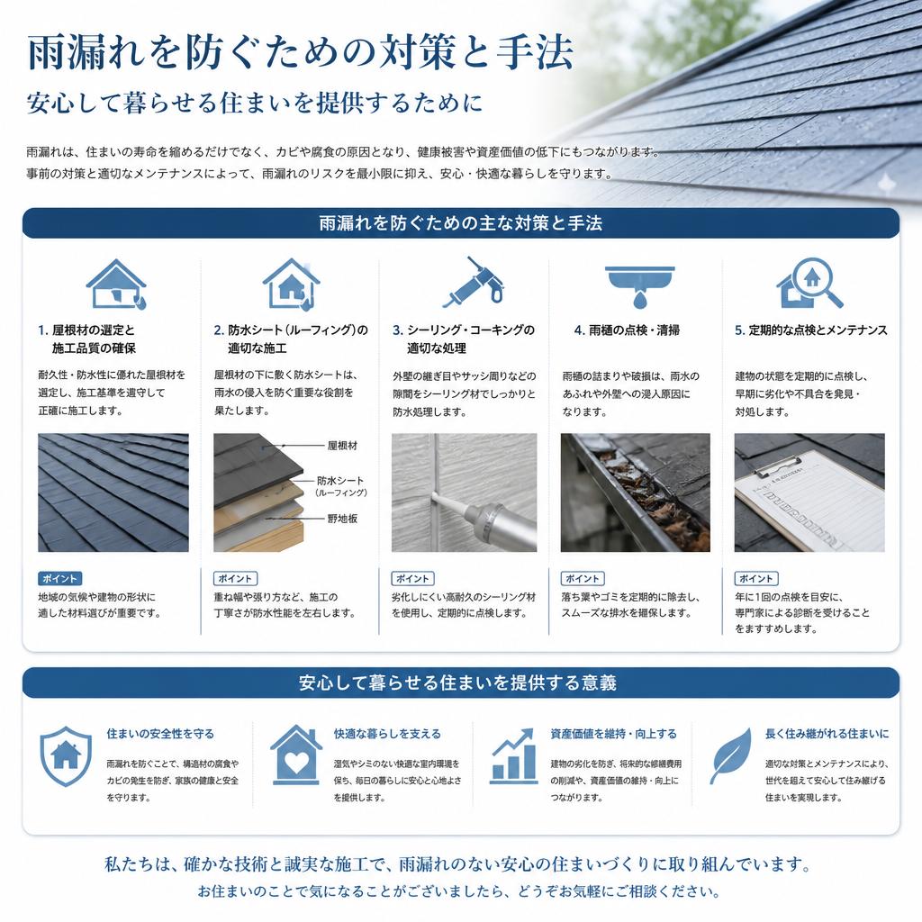5. 徹底した雨漏れ対策