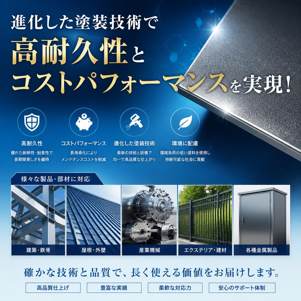進化した塗装技術で高耐久性とコストパフォーマンスを実現！