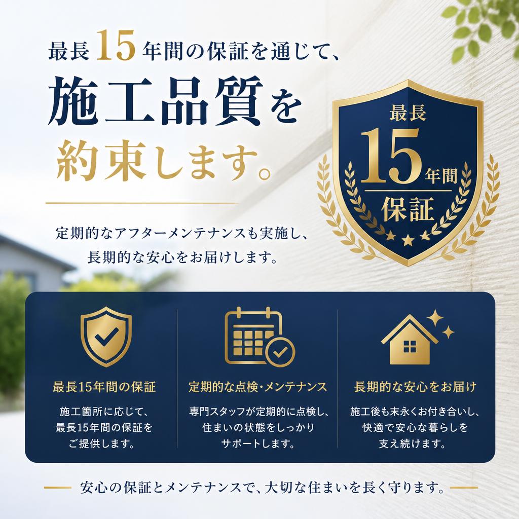 充実の保証内容