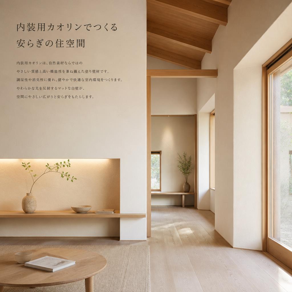 内装用カオリンでつくる安らぎの住空間