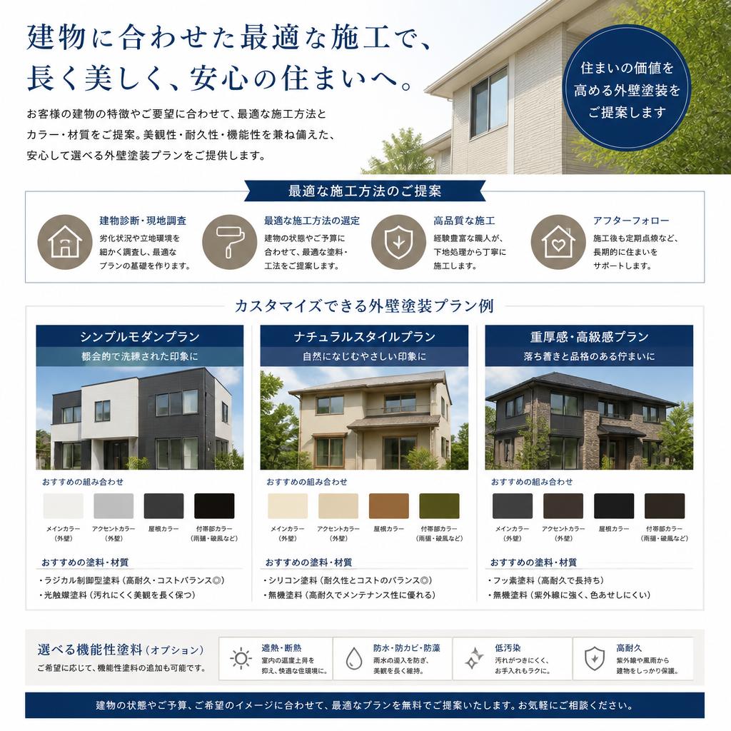 お客様のニーズに応えるカスタマイズ