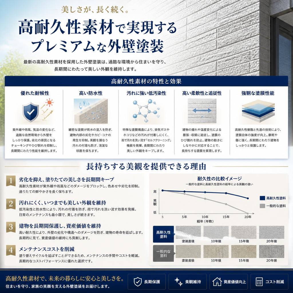 高耐久性素材の使用
