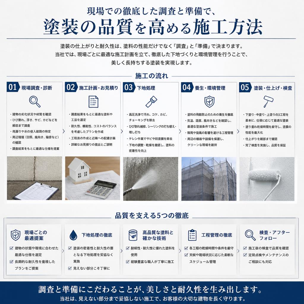 2. 丁寧な施工が選ばれる理由