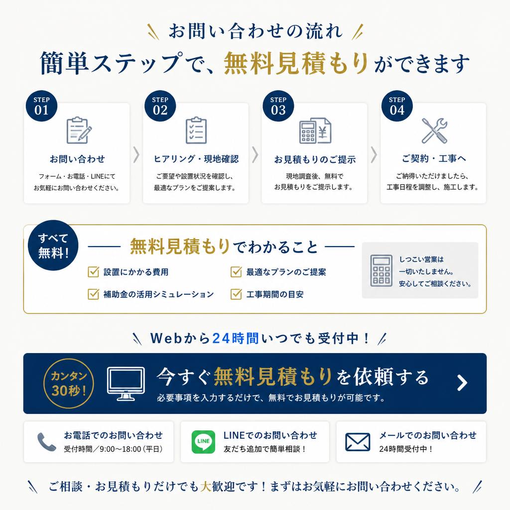 無料相談・お見積もりのご案内