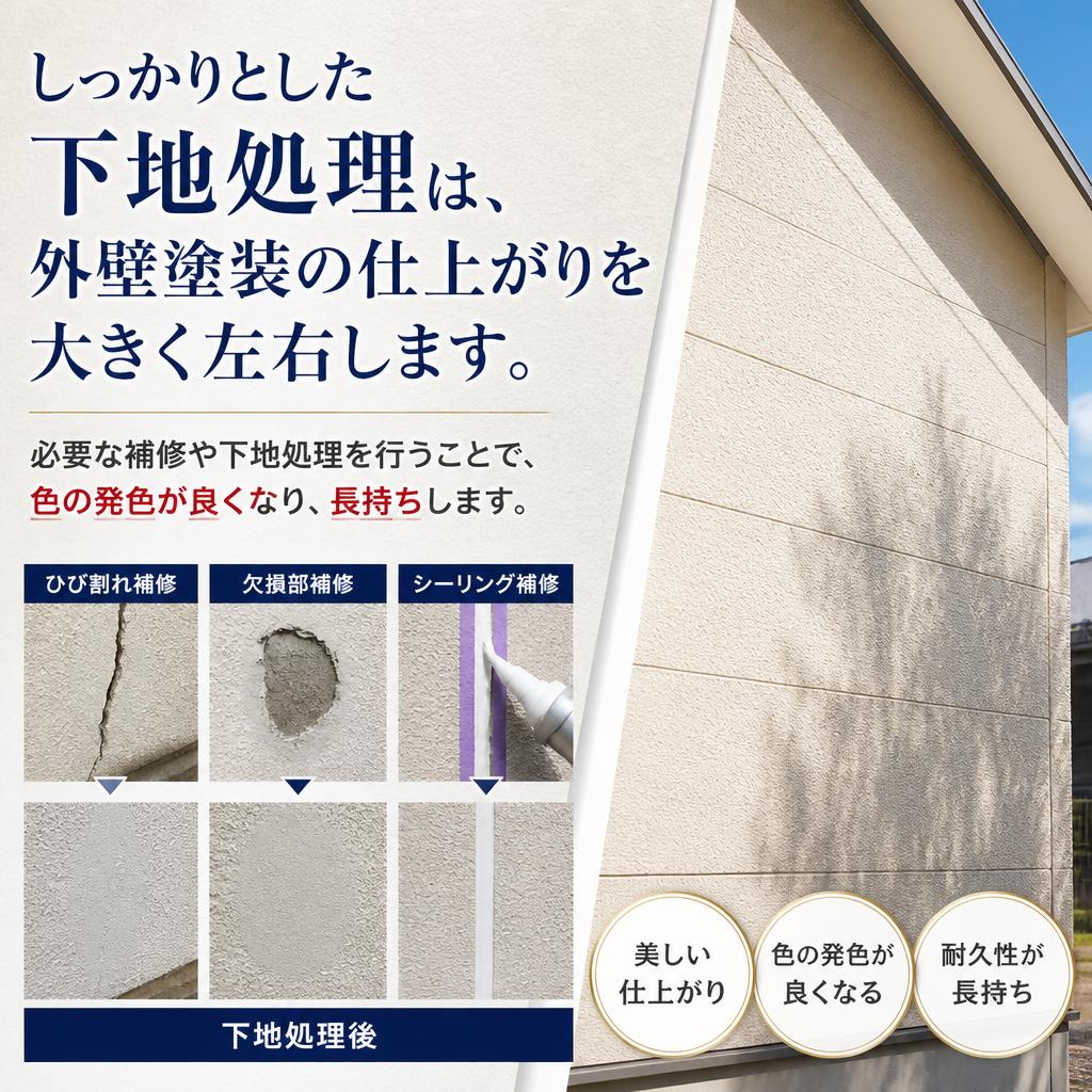 丁寧な下地処理が美しさを引き立てる
