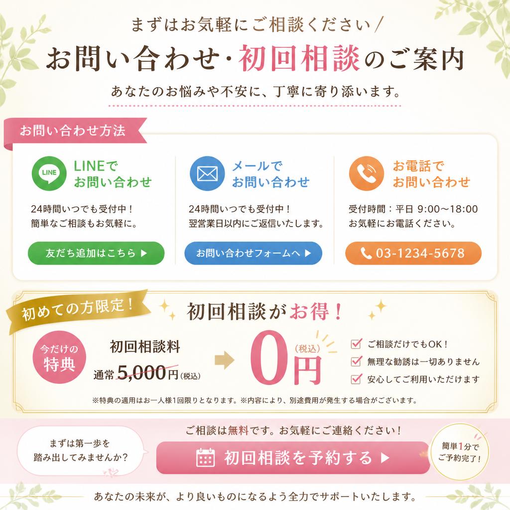 今すぐ相談しよう！