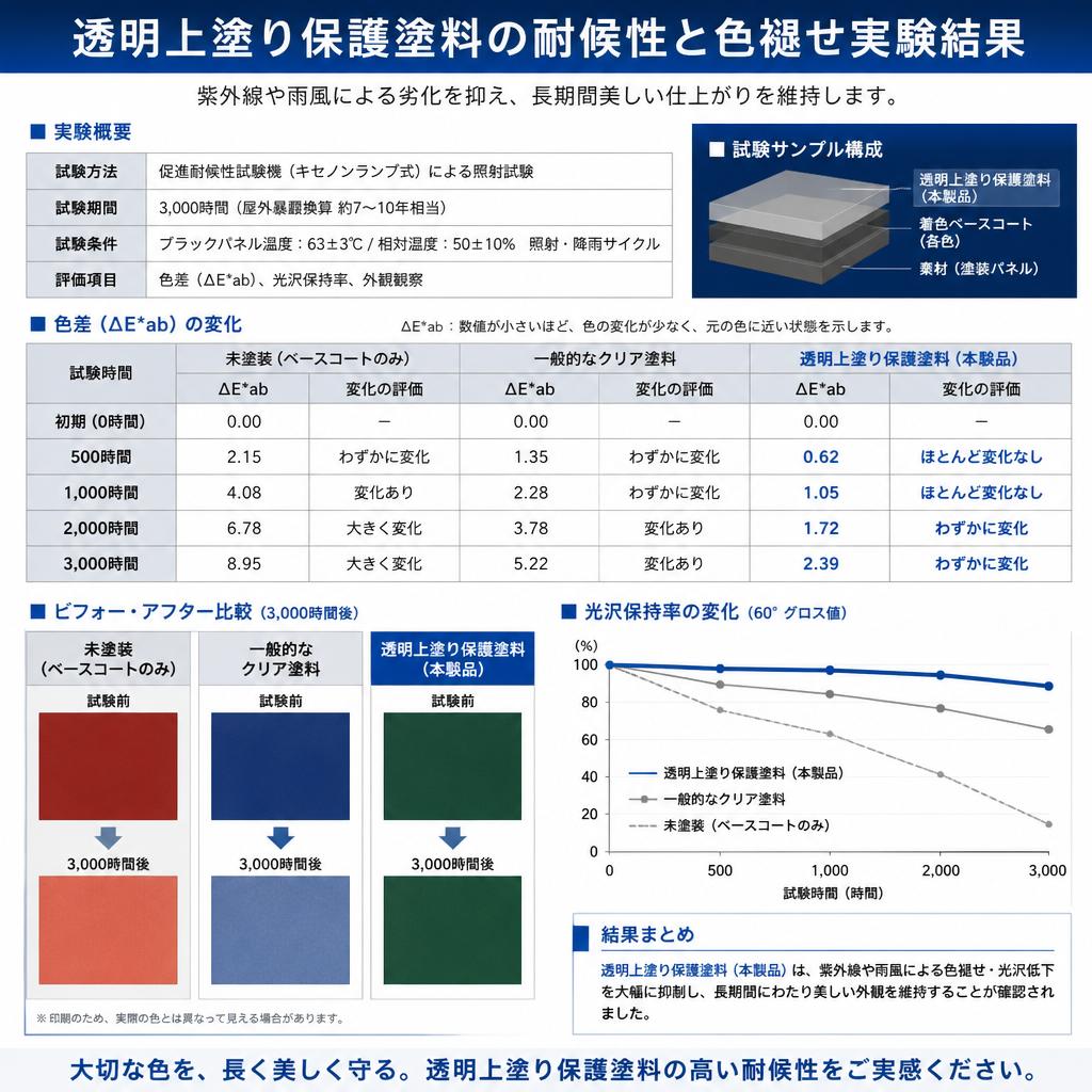 耐候性 vs. 色褪せ - 実験結果のご紹介