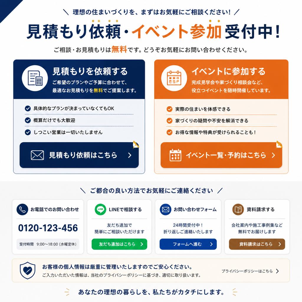 お問い合わせ - 無料見積もりと相談