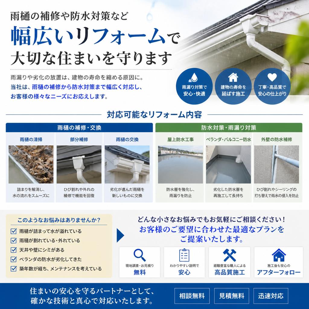 外装リフォーム全般に対応