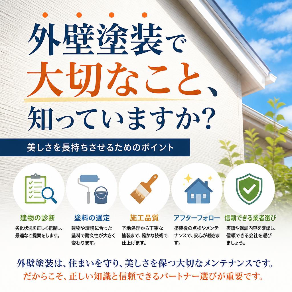外壁塗装で大切なこと、知っていますか？