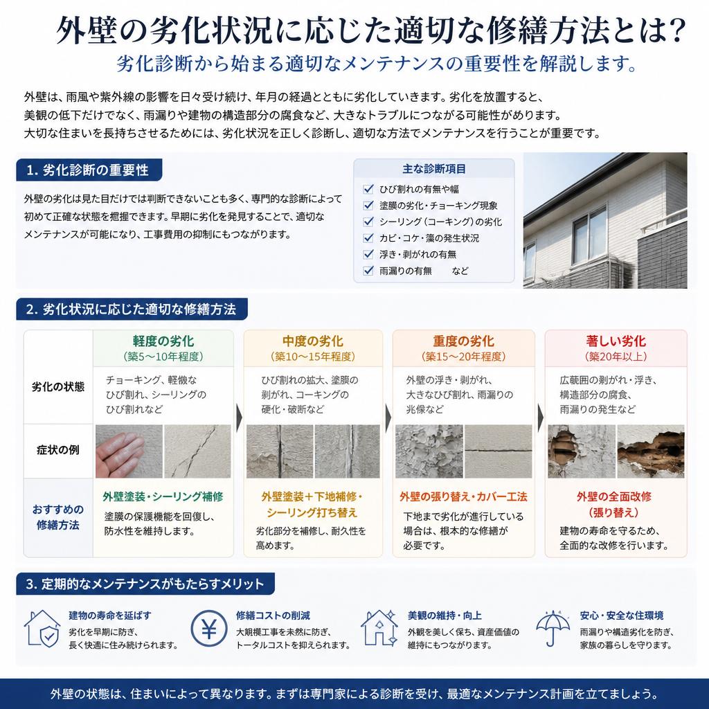 長持ちする外壁の適切な修繕方法