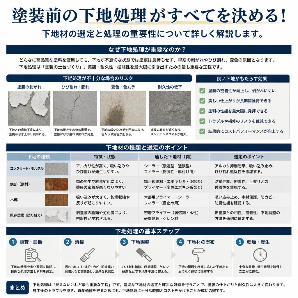 下地材の選択が成功の鍵